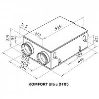 Приточно-вытяжная установка Blauberg KOMFORT Ultra D 105