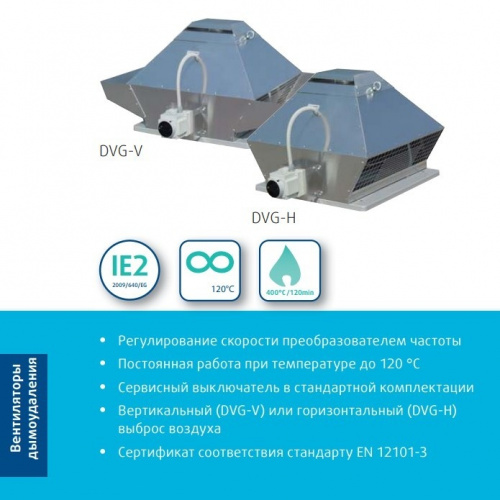 Промышленный вентилятор Systemair DVG-V 315D4-8/F400 фото 2